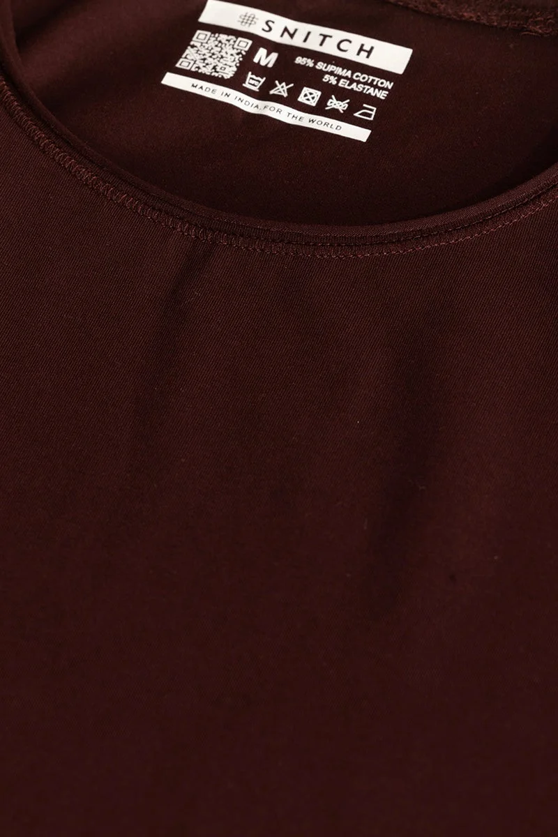 SNITCH Raw Edge Wine T-Shirt